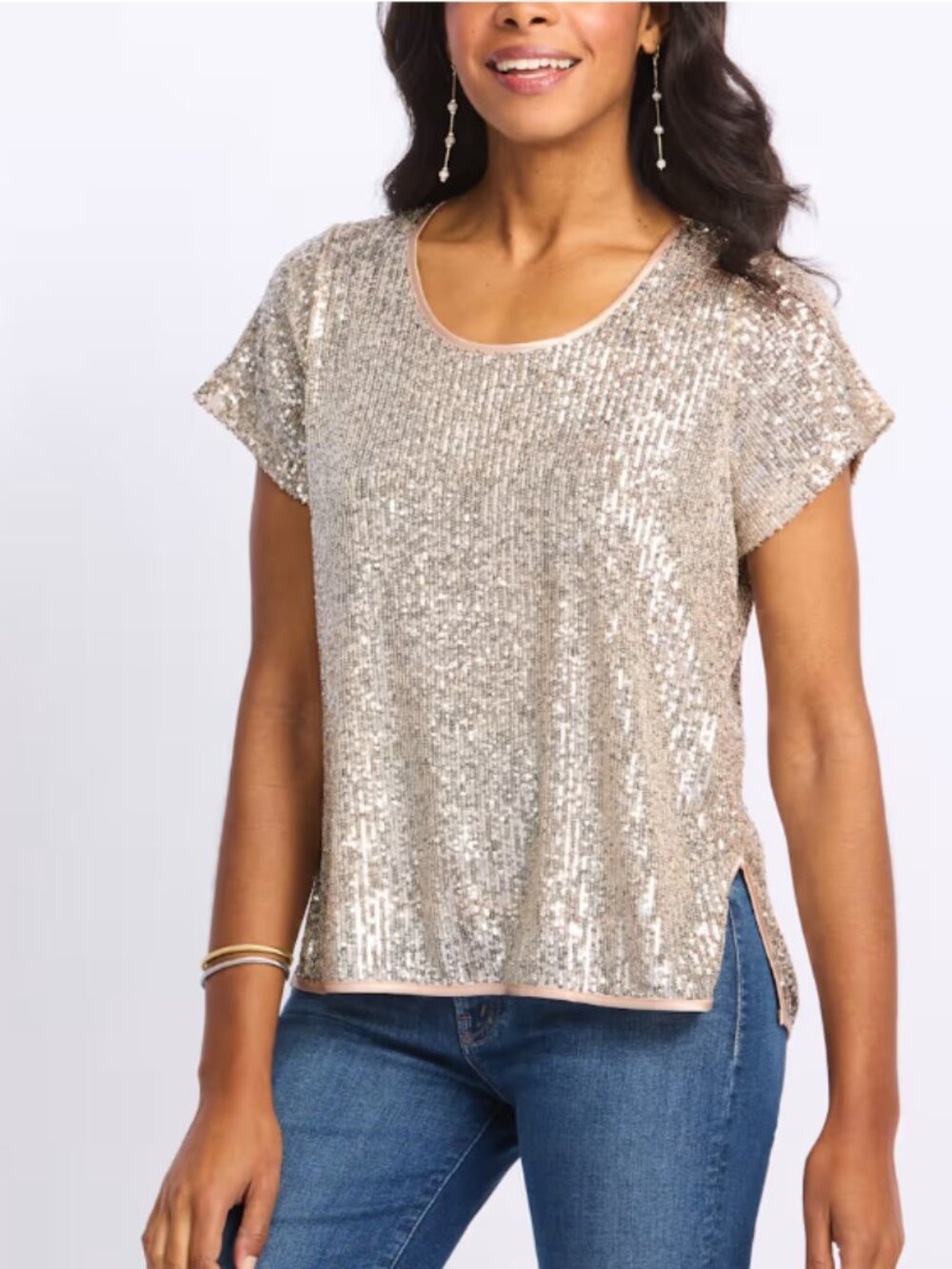 Gold Sequin Top - XL
